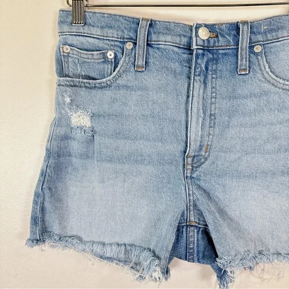 Madewell High  Rise Ripped Astell Wash Denim Short - Picture 3 of 12